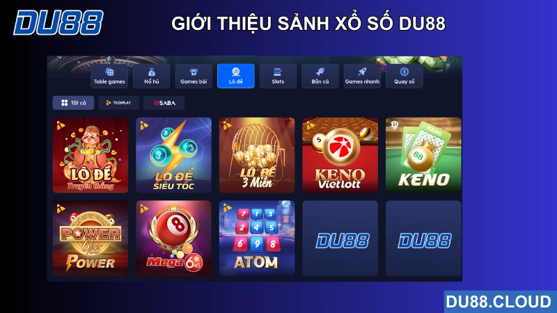 giới thiệu sảnh xổ số du88