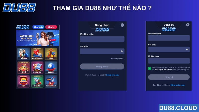 hướng dẫn tham gia du88
