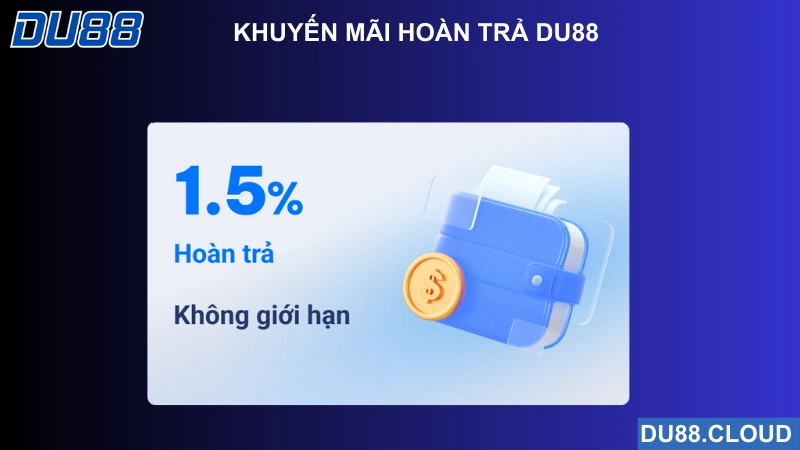 khuyến mãi hoàn trả 1.5 du88